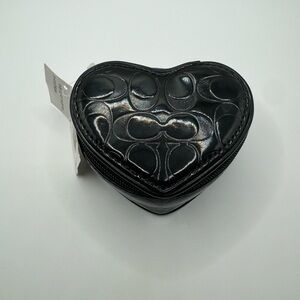 Coach heart shaped jewelry box
